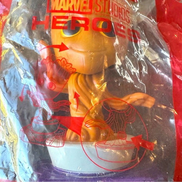 NEW 2020 McDonald’s Marvel Studios Heroes Happy Meal Toy – Potted Groot (#5) - Picture 2 of 5